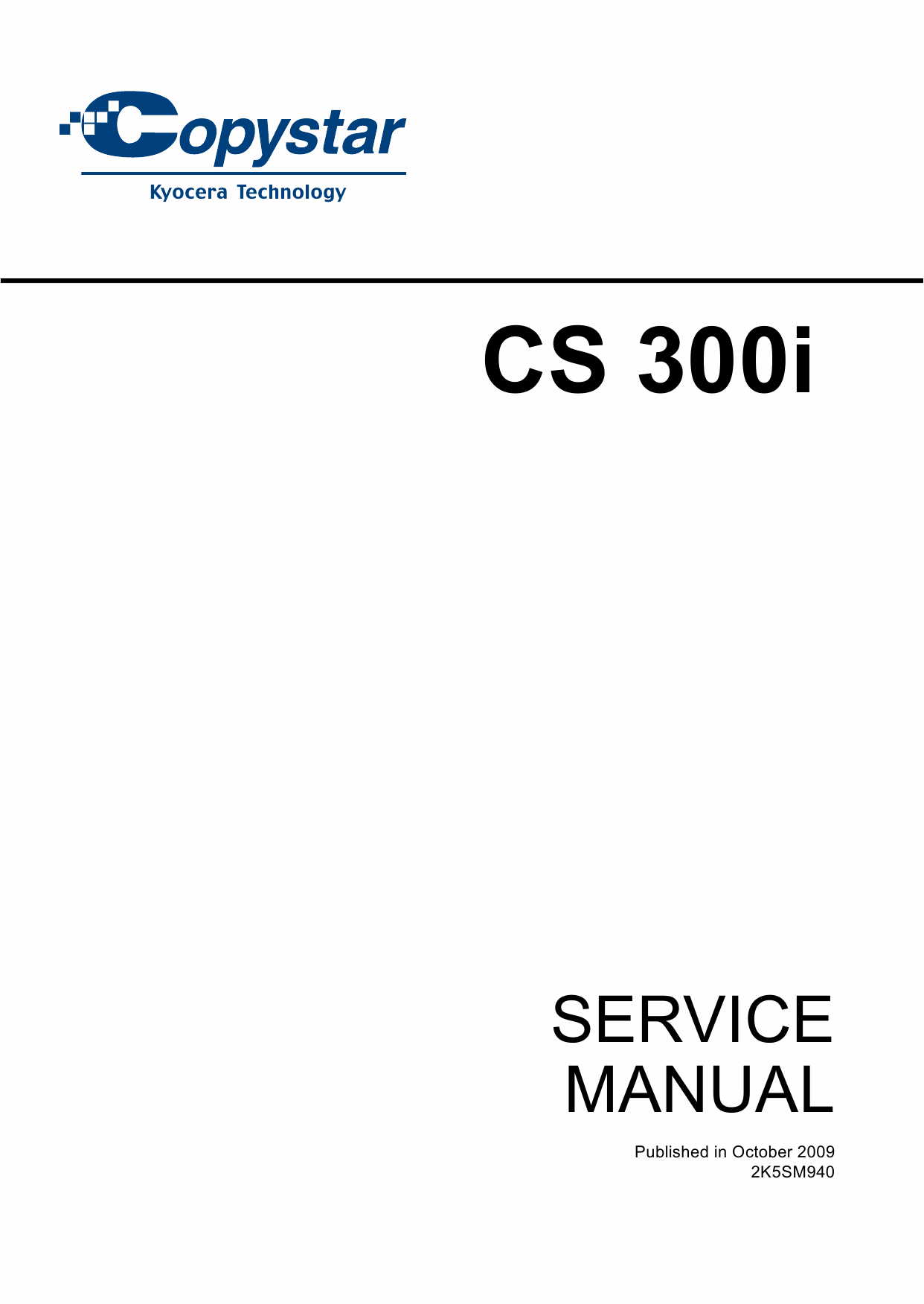 KYOCERA LaserPrinter Copystar-CS-300i Parts and Service Manual-1